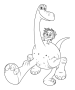 Le bon dinosaure Coloriage En Ligne